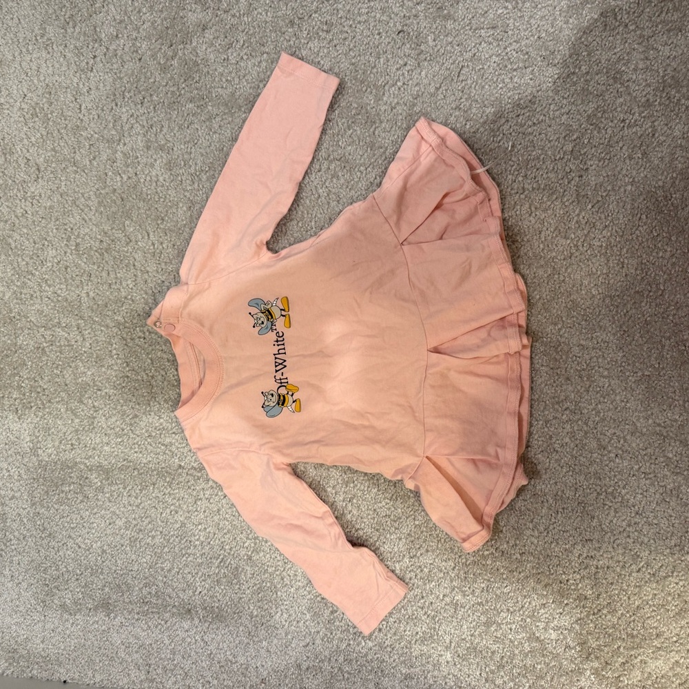 Off-White Kids Pink Long Sleeve Tee